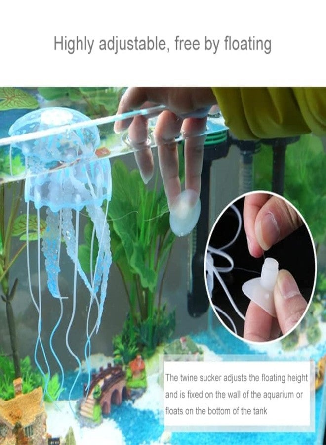 VAYINATO Petzlifeworld Glowing Effect Floating Jellyfish Fish Tank Ornament Decor (1 Pcs, Random Color, Medium) - Realistic Aquarium Decoration for Fresh & Salt Water - Image 2